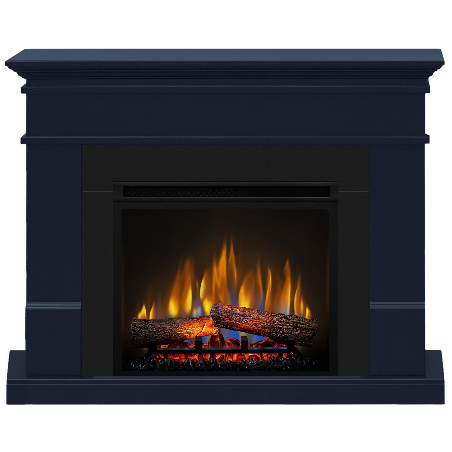 Semineu electric Lisabona Dark Navy - cu focar 3D Dimplex XHD23 si sunet