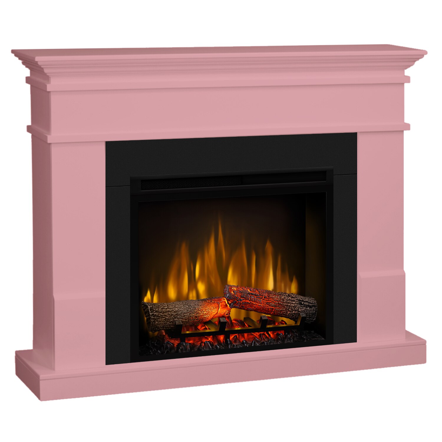 Semineu electric Lisabona Pale Pink - cu focar 3D Dimplex XHD23 si sunet