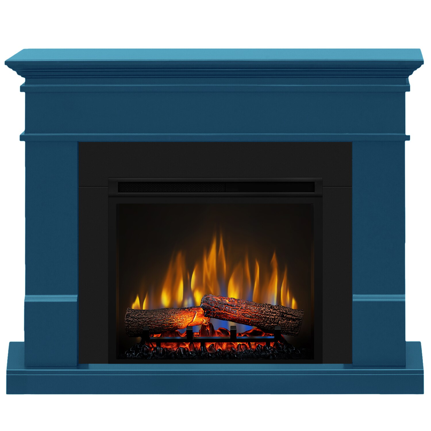 Semineu electric Lisabona Cobalt Blue - cu focar 3D Dimplex XHD23 si sunet