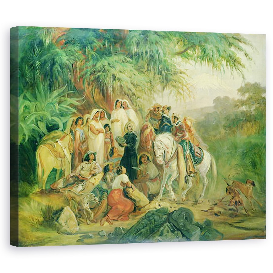 Tablou canvas - Johann Moritz Rugendas - Scena populara in Pico de Orizaba, 80 x 100 cm