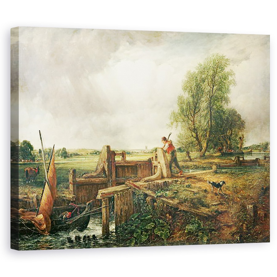 Tablou canvas - John Constable - O barca care trece printr-o incuietoare, 80 x 100 cm