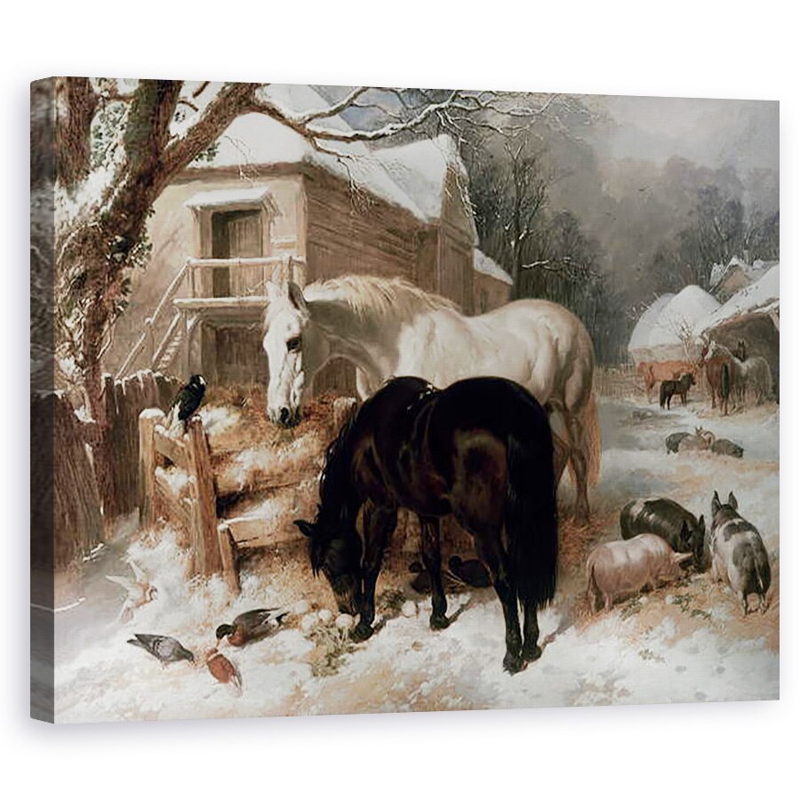 Tablou canvas - John Frederick Herring Snr - Scena Fermiard, 80 x 100 cm