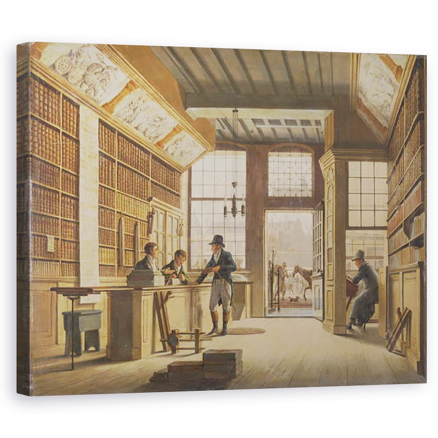 Tablou canvas - Johannes Jelgerhuis - Magazinul dealerului Pieter Meijer Warnars pe Vijgendam din Amsterdam, 80 x 100 cm