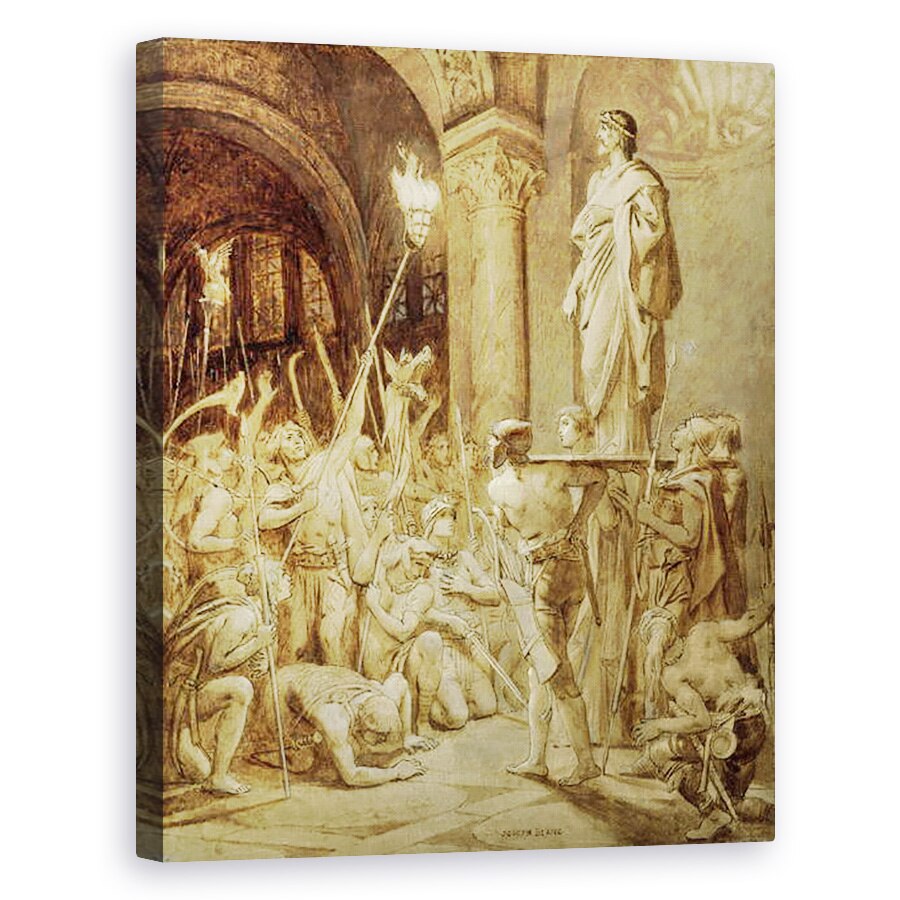 Tablou canvas - Joseph Paul Blanc - Clovis 465-511 Purtate pe scutul sau, 80 x 100 cm