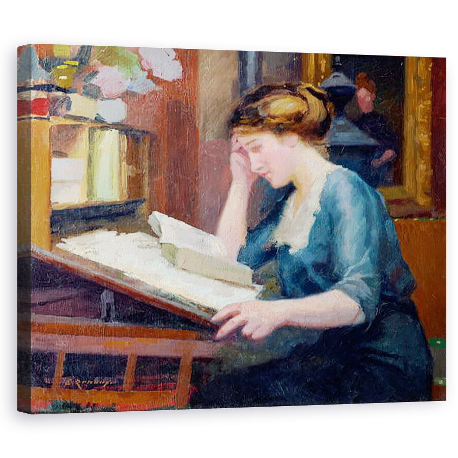 Tablou canvas - Jules Ernest Renoux - Citire, 60 x 75 cm