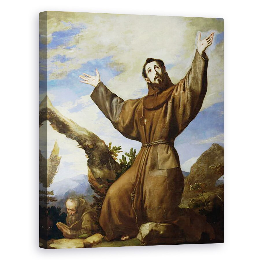 Tablou canvas - Jusepe de Ribera - Sfantul Francisc de Assisi c.1182-1220 1642, 80 x 100 cm