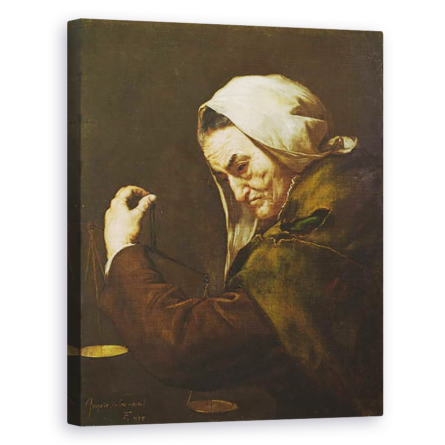 Tablou canvas - Jusepe de Ribera - Batranul Casurer, 60 x 75 cm