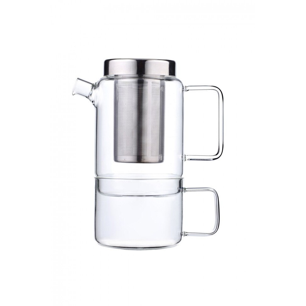 Set ceainic cu infuzor si ceasca pentru o persoana 0.75 l, Salerno, Bredemeijer Group