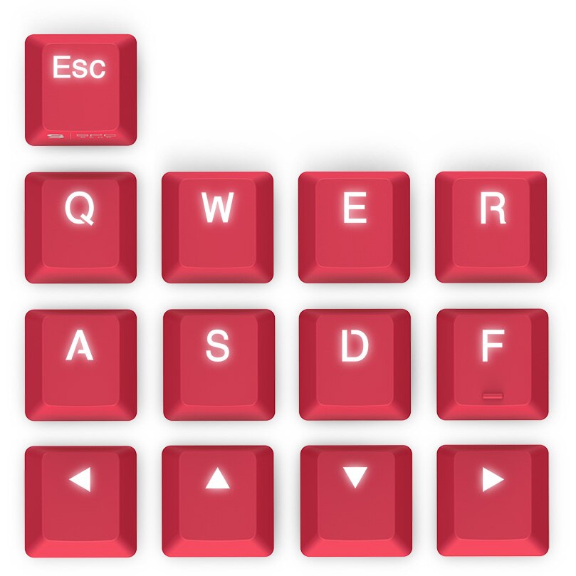 Kit taste SPC Gear KC13 DBL Shot PBT, compatibil Cherry MX, Kalih, Gateron, Outemu, Crimson Red