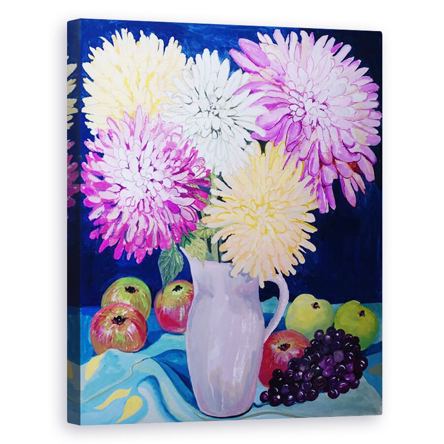 Tablou canvas - Joan Thewsey - Toamna, Dalii gigant si fructe 2012, 80 x 100 cm