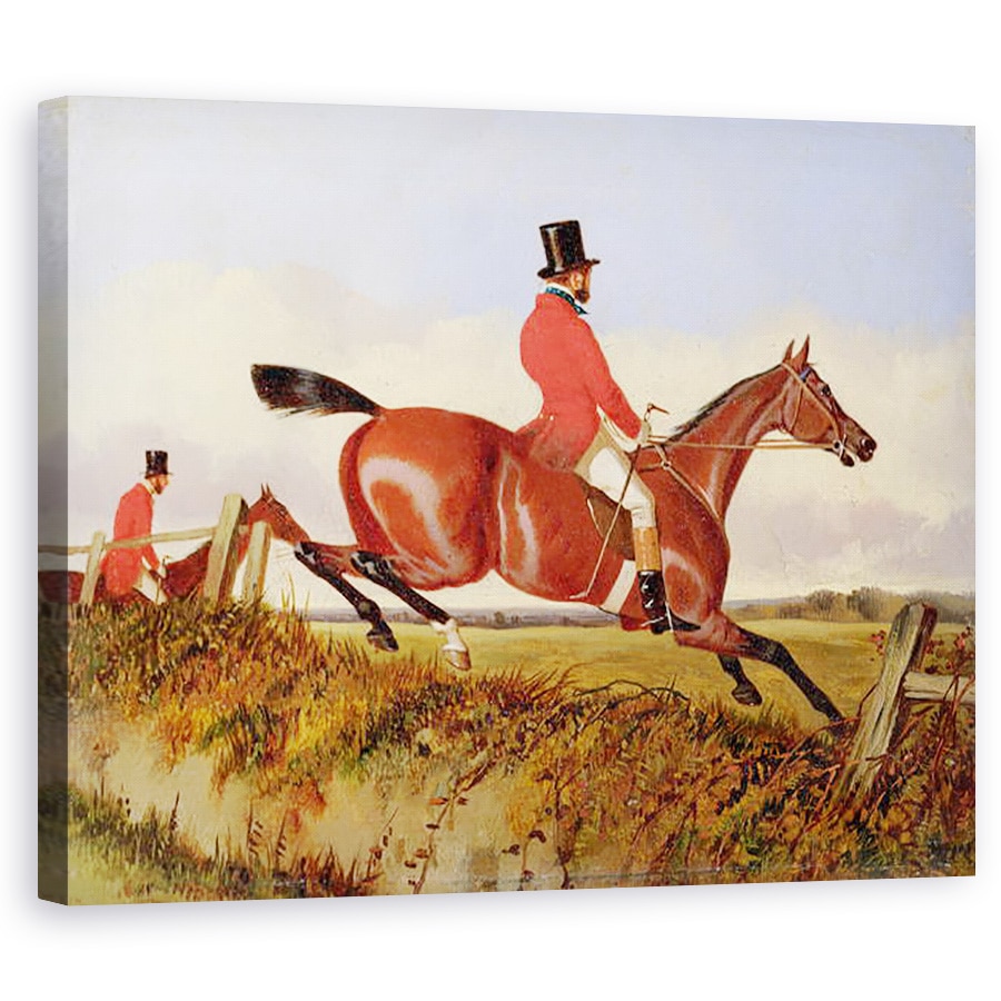 Tablou canvas - John Dalby - Vanatoare de vulpi - Compensarea unei banci, 80 x 100 cm