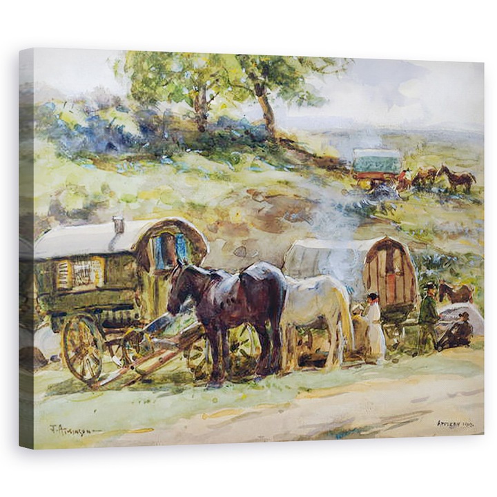 Tablou canvas - John Atkinson - Tabara tiganeasca, Appleby, 80 x 100 cm