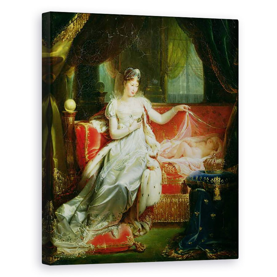 Tablou canvas - Joseph Franque - imparateasa Marie-Louise 1791-1847 si regele Romei, 60 x 75 cm