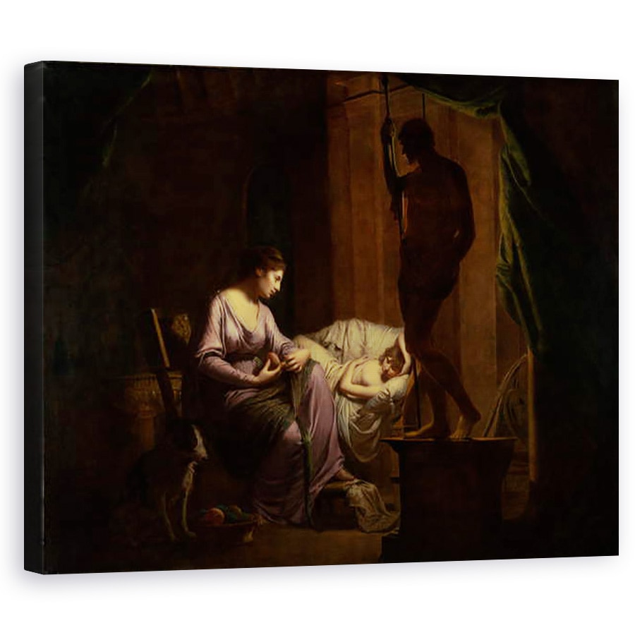 Tablou canvas - Joseph Wright of Derby - Penelope Unraveling Ei Web, 80 x 100 cm
