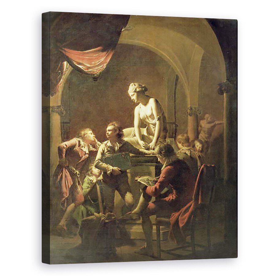 Tablou canvas - Joseph Wright of Derby - O Academie de Lamplight, 80 x 100 cm