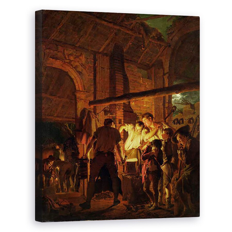 Tablou canvas - Joseph Wright of Derby - Atelierul Fierarului, 80 x 100 cm