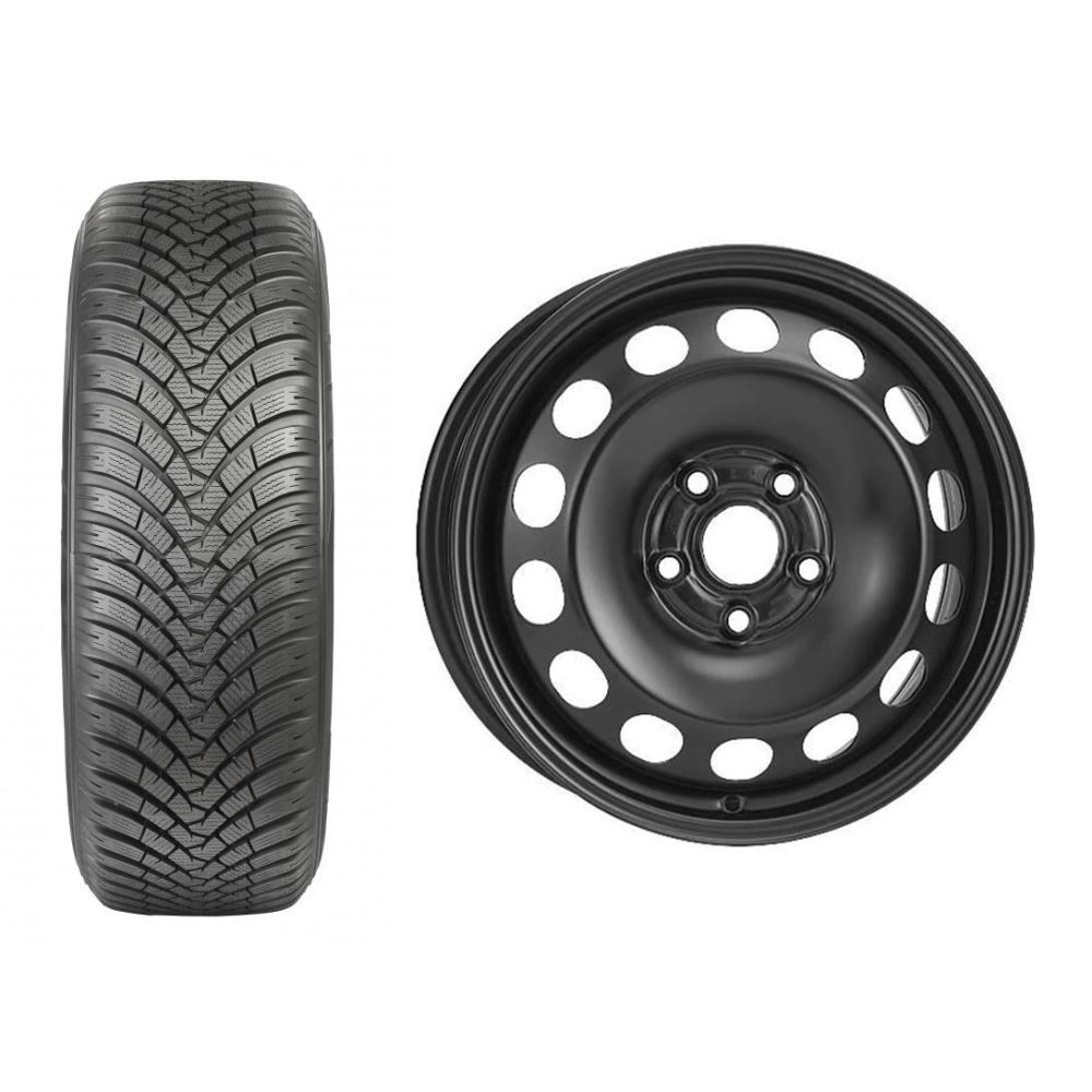 Roata completa VW Golf 7, Skoda Octavia 3, Seat Leon janta otel ALCAR 8247 6x16 + anvelopa iarna Falken HS01 205/55R16 91H