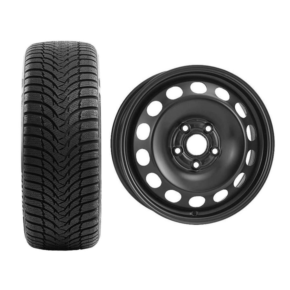 Roata completa VW Golf 7, Skoda Octavia 3, Seat Leon janta otel ALCAR 8247 6x16 + anvelopa Iarna Kumho WP51 WinterCraft 205/55 R16 91T