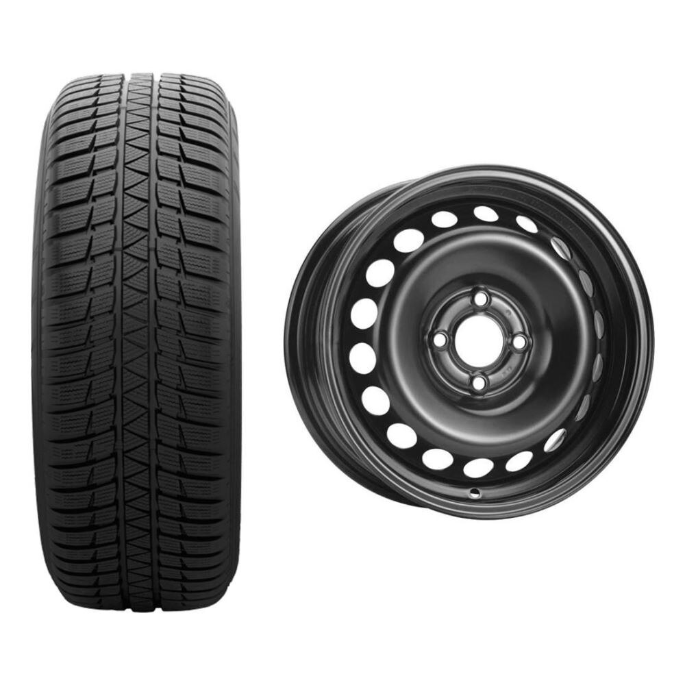 Roata completa Clio 4 janta otel ALCAR 7777 6x15 + anvelopa Iarna Sumitomo WT200 185/65R15 88T + Senzor presiune ALCAR