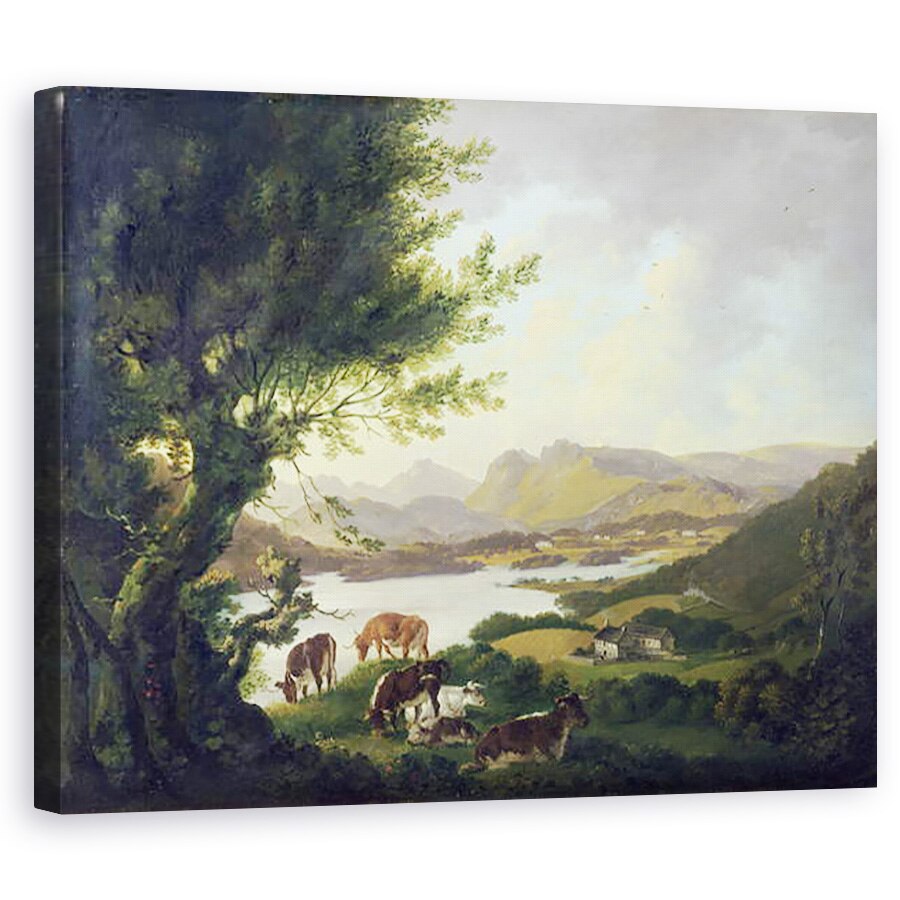 Tablou canvas - Julius Caesar Ibbetson - Lacul Windemere, 60 x 75 cm