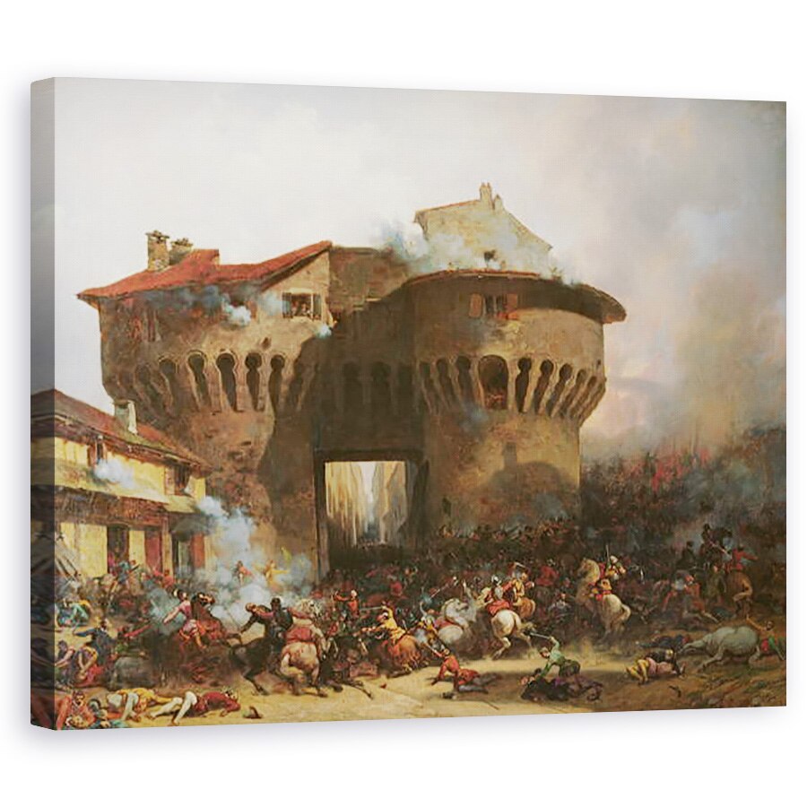 Tablou canvas - Julien-Michel Gue - Lupta la Porte Pannessac in 1562, 60 x 75 cm