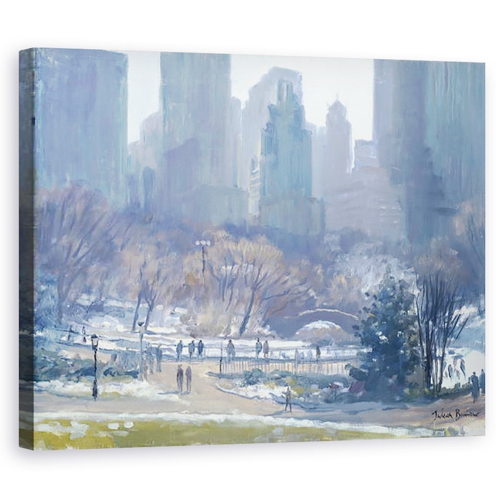Julian Barrow - Tél a Central Parkban, New York-ban, Vászonkép, 40 x 50 cm