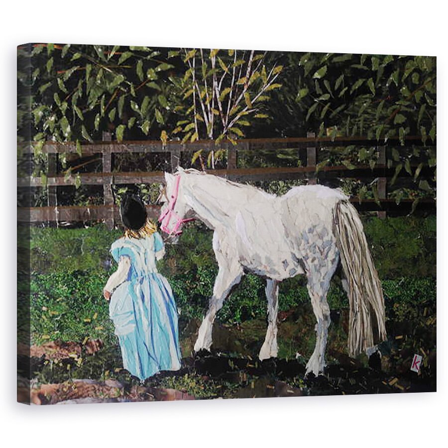 Tablou canvas - Kirstie Adamson - Sa ne prefacem - Printesa si calul ei, 80 x 100 cm