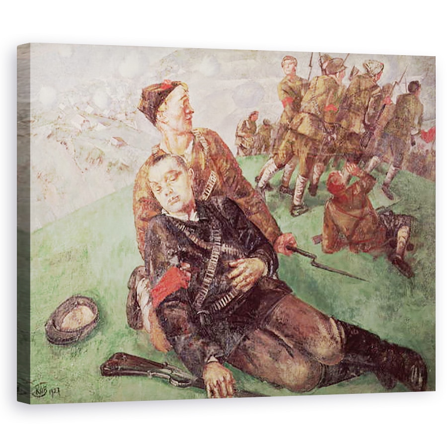 Tablou canvas - Kuzma Sergeevich Petrov-Vodkin - Moartea unui comisar al poporului, 60 x 75 cm