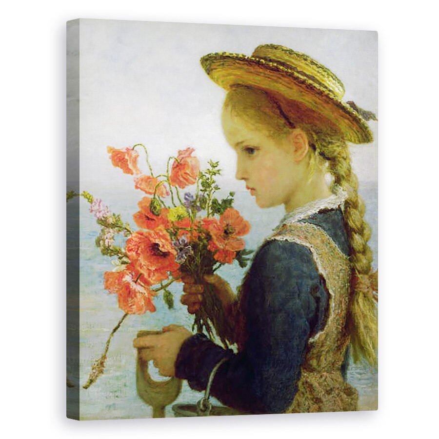 Tablou canvas - Karl Wilhelm Friedrich Bauerle - Poppy Girl, 80 x 100 cm