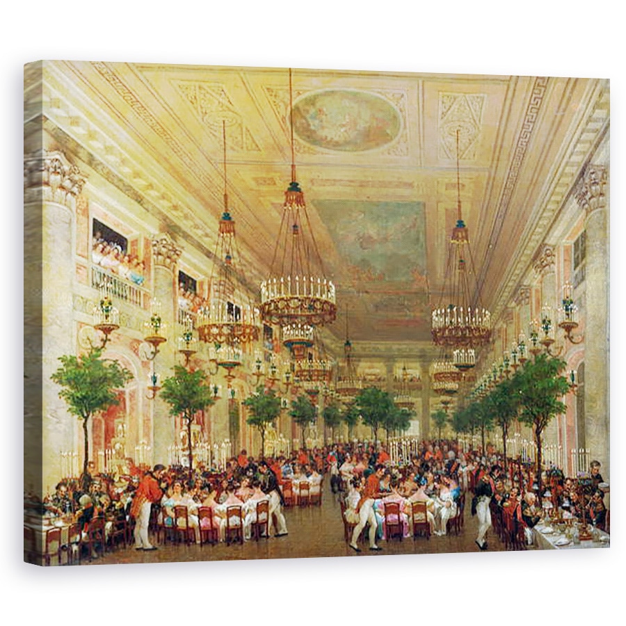 Tablou canvas - Le Baron Attalin - Sarbatoarea la Tuileries pentru a sarbatori casatoria lui Leopold I 1790-1865 cu Printesa Louise de Orleans 1812-50 1832, 60 x 75 cm