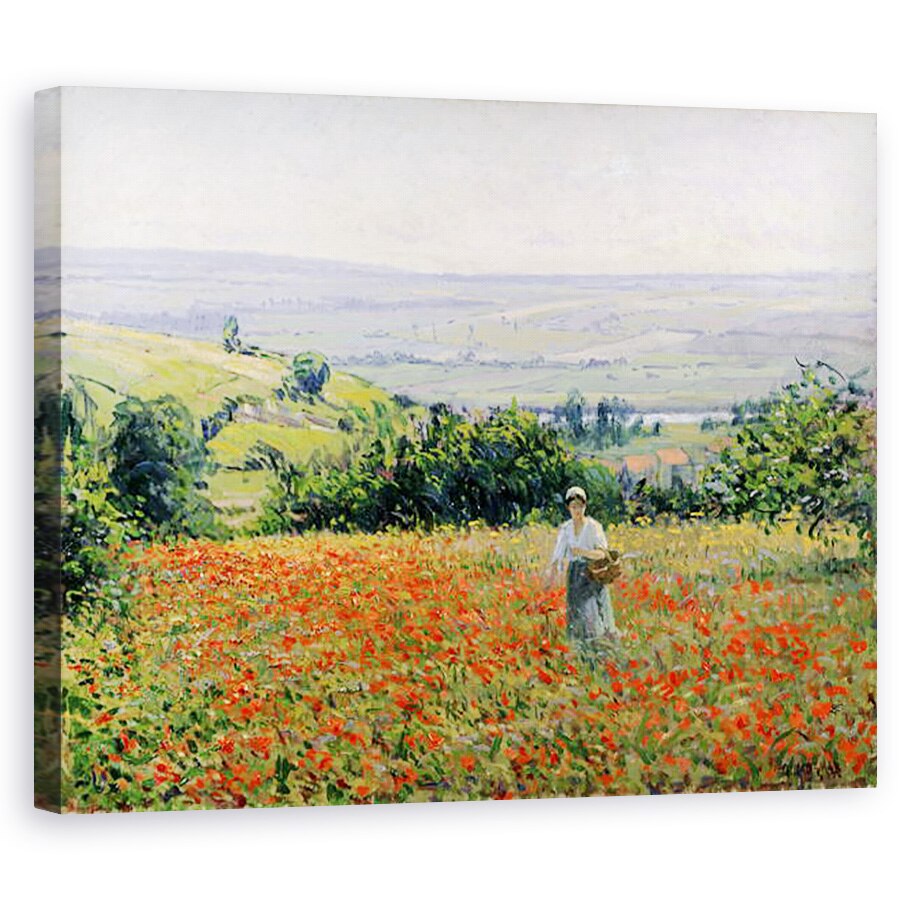 Tablou canvas - Leon Giran-Max - Femeie intr-un camp de mac, 60 x 75 cm