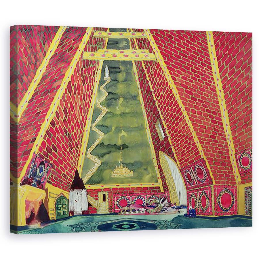 Tablou canvas - Leon Bakst - Set de design pentru Thamar, 60 x 75 cm