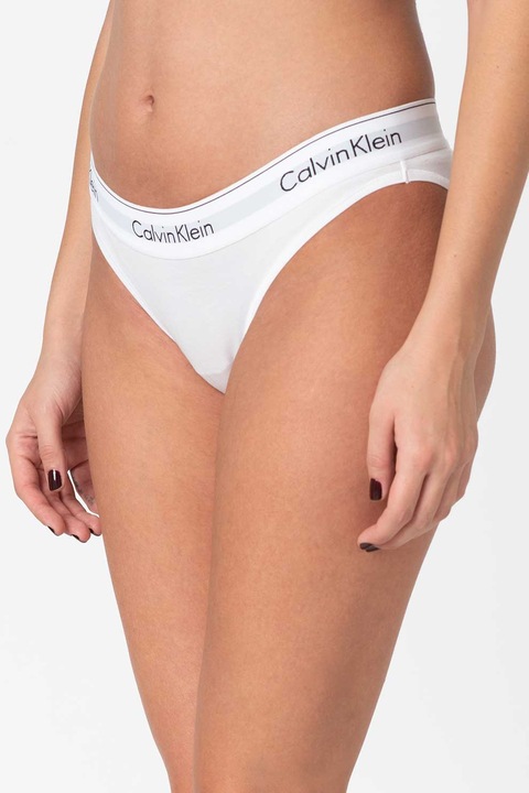 CALVIN KLEIN, Бикини с памук и модал, Черен/Бял