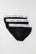 CALVIN KLEIN, Set de chiloti cu banda logo in talie - 3 perechi, Alb/Negru