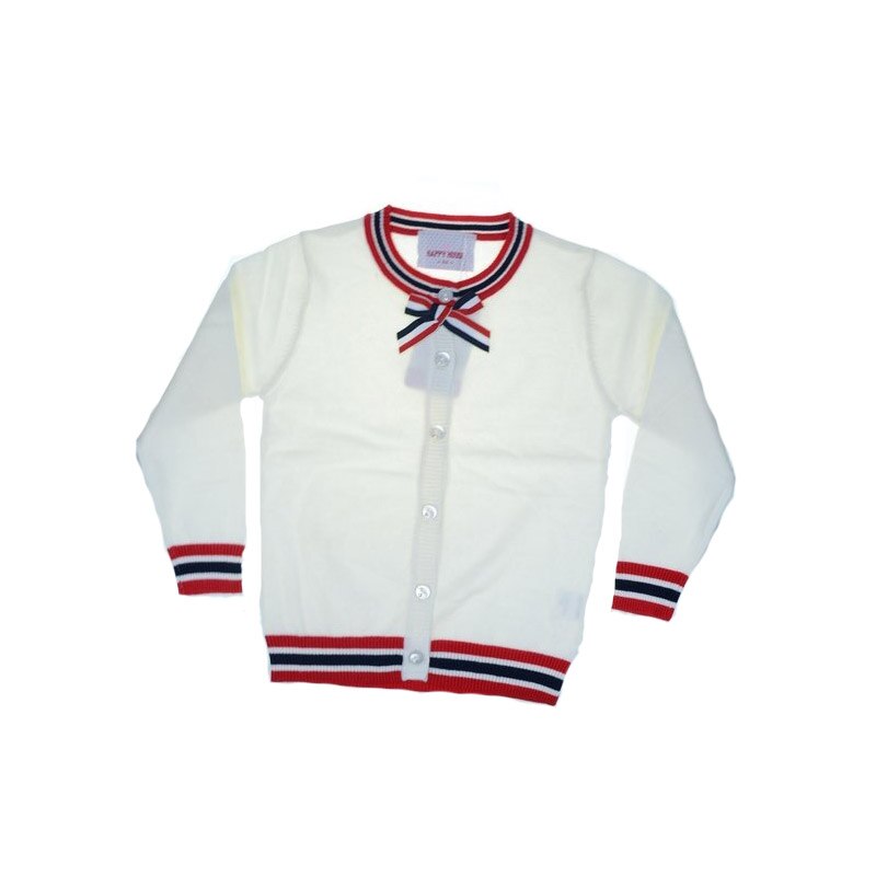 Cardigan cu maneca lunga pentru fete Happy House BL287A, Alb