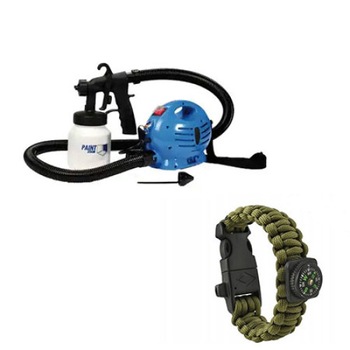 Pachet Pistol Spray, Gaia, Paint Zoom 650w Pentru Vopsit si Zugravit + Bratara Busola Pachet Pistol Spray, Gaia, Paint Zoom 650w Pentru Vopsit si Zugravit + Bratara Busola