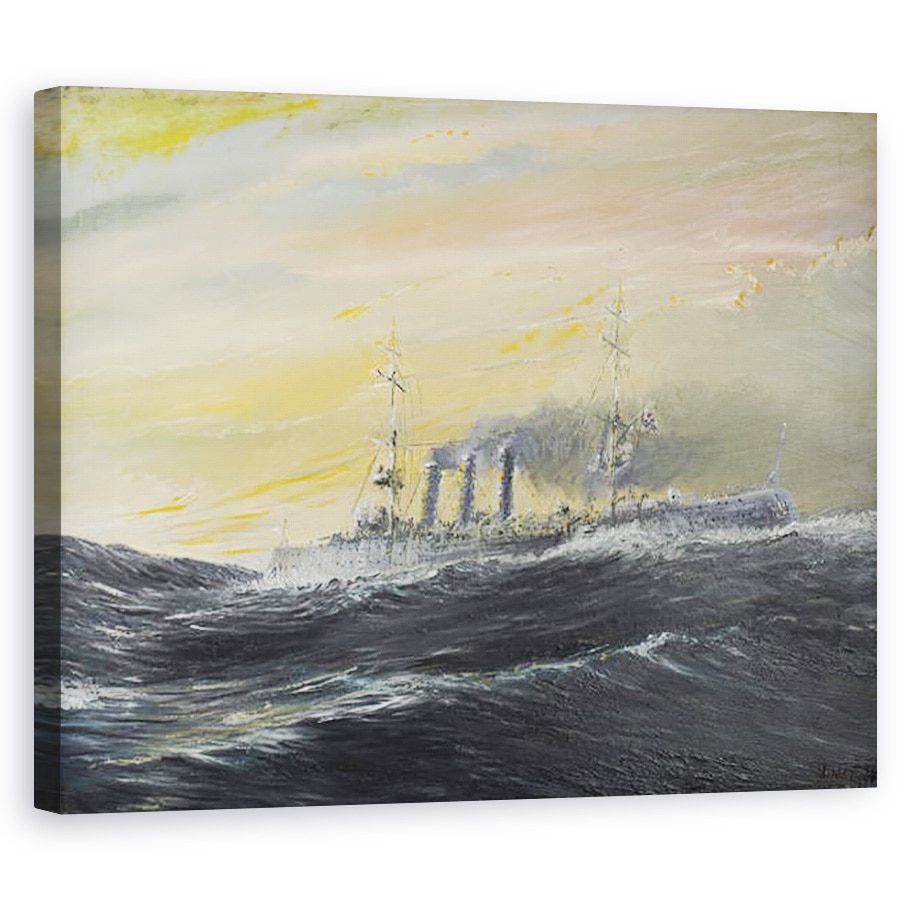 Tablou canvas - Vincent Alexander Booth - Emden plimbari valuri din Oceanul Indian 1914, 2011, 40 x 50 cm
