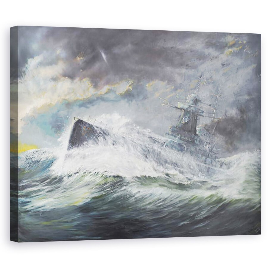 Tablou canvas - Vincent Alexander Booth - Graf Spee intra in Oceanul Indian 3 noiembrie 1939, 2006, 40 x 50 cm