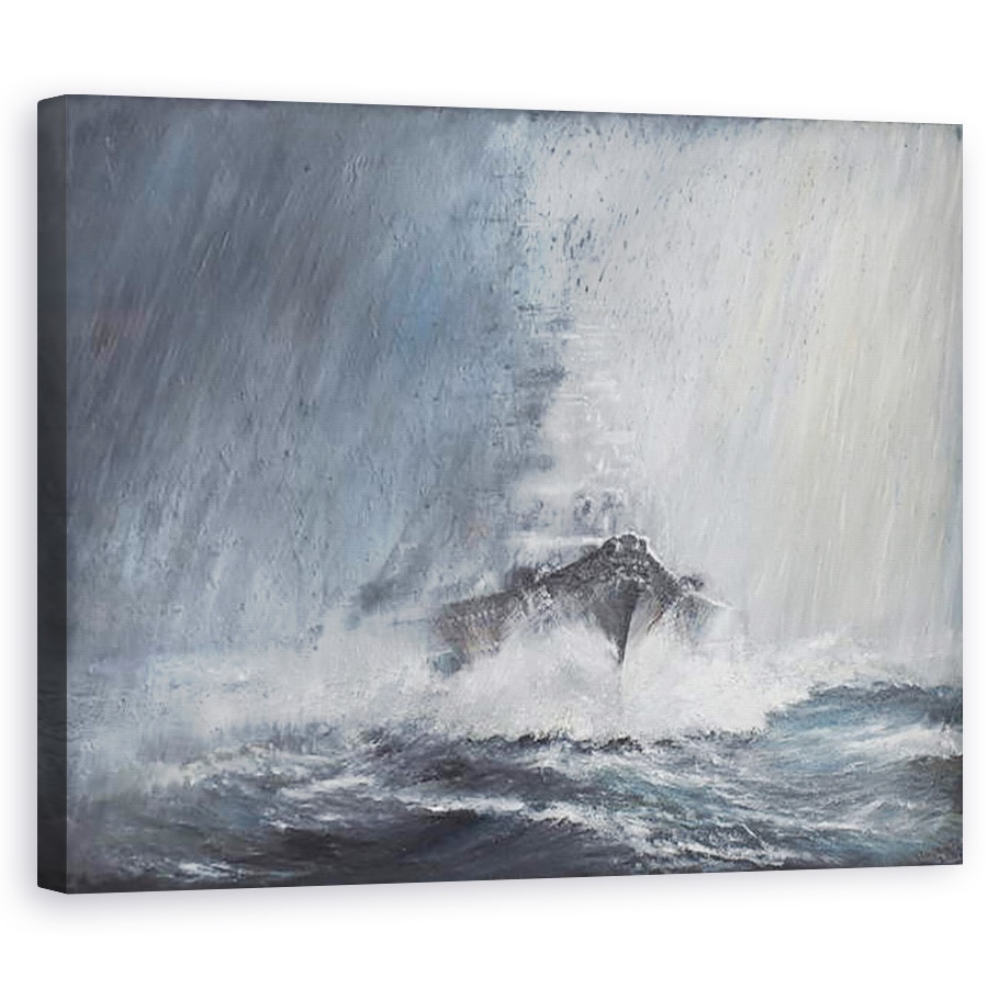 Tablou canvas - Vincent Alexander Booth - Bismarck prin perdele de ploaie lapovita & zapada 22/05/1941. 2007, 40 x 50 cm