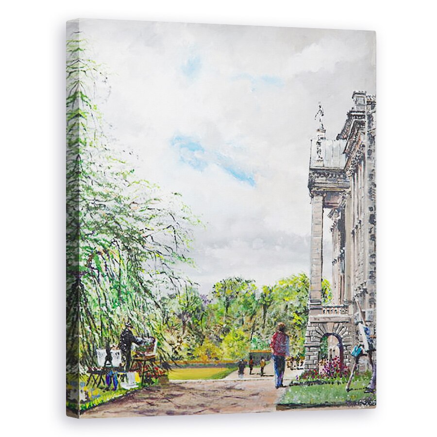 Tablou canvas - Vincent Alexander Booth - Lyme Park vedere de casa si gradini, 2015, 40 x 50 cm