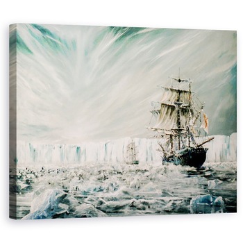 Tablou canvas - Vincent Alexander Booth - James Clark Ross descopera platoul de gheata din Antarctica ianuarie 1841 1, 2006, 40 x 50 cm Tablou canvas - Vincent Alexander Booth - James Clark Ross descopera platoul de gheata din Antarctica ianuarie 1841 1, 2006, 40 x 50 cm