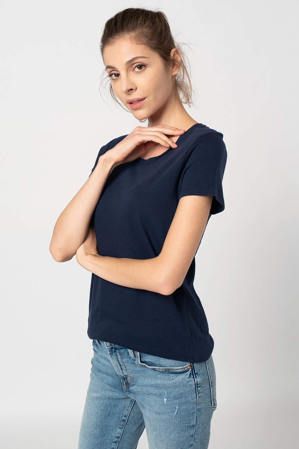 GAP, Tricou din amestec de modal Favorite, Bleumarin
