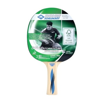 Paleta tenis de masa, DONIC SCHILDKROT, Ovtcharov 400 FSC, Maner ergonomic Paleta tenis de masa, DONIC SCHILDKROT, Ovtcharov 400 FSC, Maner ergonomic