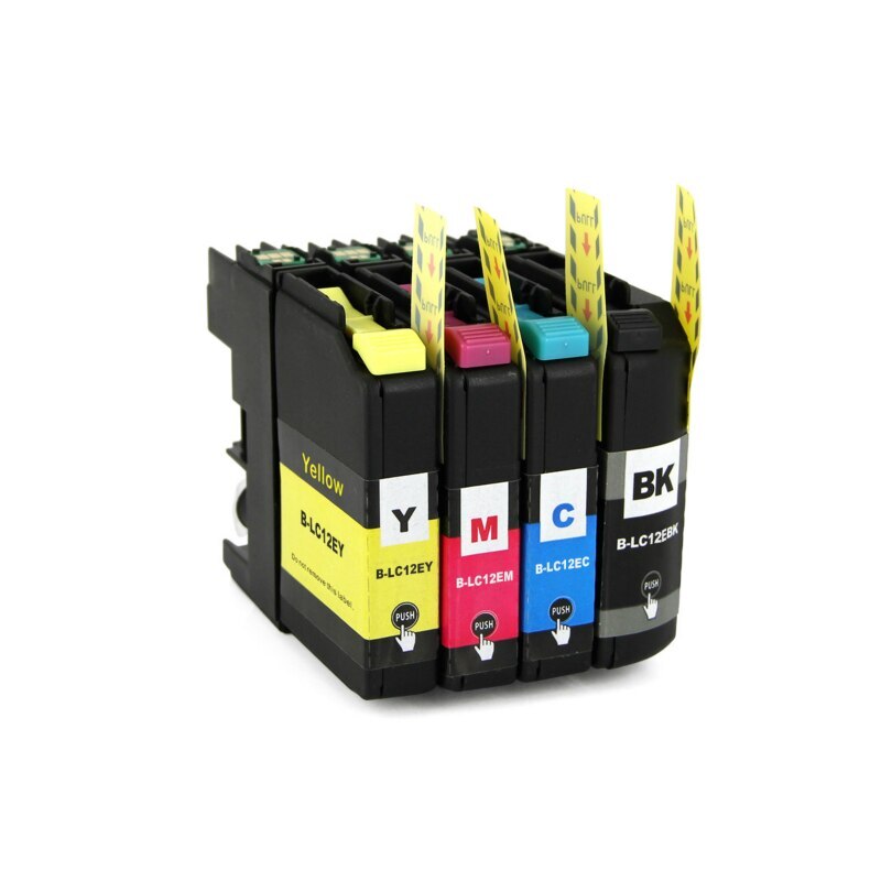 Set 4 Cartuse LC12EXL BK/C/MY Multicolor 9600 Pagini Compatibile Brother MFC-J6925DW