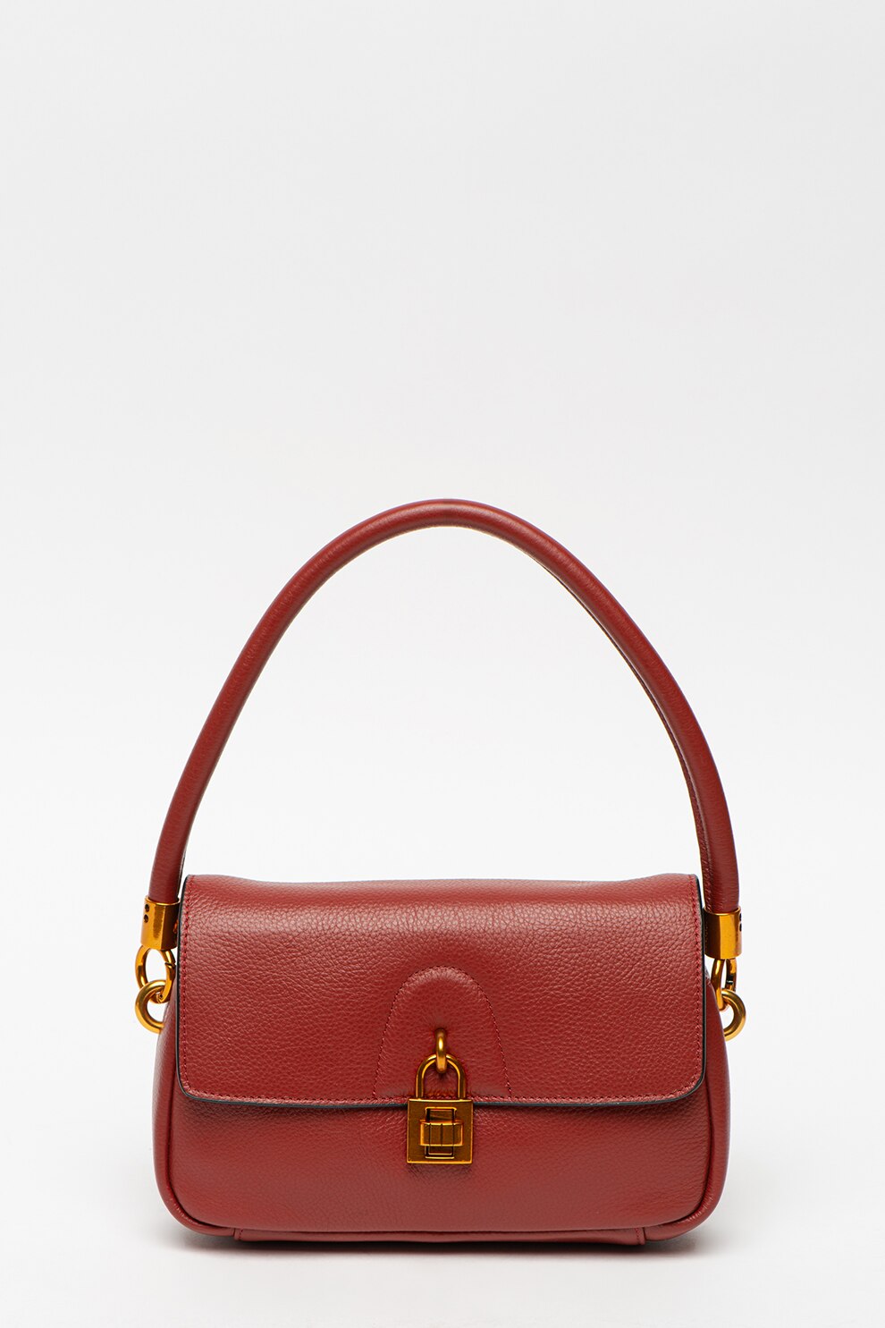 Tosca Blu, Geanta crossbody de piele cu bareta detasabila Cupcake, Rosu Bordeaux