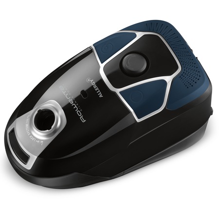 Aspirator cu sac Rowenta Silence Force Allergy+ RO6881EA, 450 W, 4.5L, sac Hygene+, perie Easy Brush, cablu 8.8m, 3 niveluri de filtrare, negru/albastru