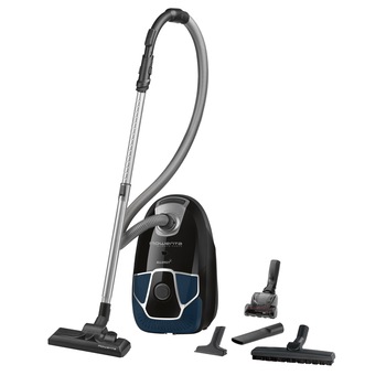 Aspirator cu sac Rowenta Silence Force Allergy+ RO6881EA, 450 W, 4.5L, sac Hygene+, perie Easy Brush, cablu 8.8m, 3 niveluri de filtrare, negru/albastru Aspirator cu sac Rowenta Silence Force Allergy+ RO6881EA, 450 W, 4.5L, sac Hygene+, perie Easy Brush, cablu 8.8m, 3 niveluri de filtrare, negru/albastru