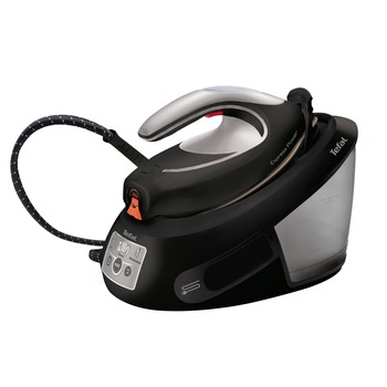 Statie de calcat Tefal Express Power SV8062E0, 2800W, 6.8 bar, abur variabil 130g/min, talpa Durilium AirGlide, capacitate rezervor 1.8L, negru/argintiu Statie de calcat Tefal Express Power SV8062E0, 2800W, 6.8 bar, abur variabil 130g/min, talpa Durilium AirGlide, capacitate rezervor 1.8L, negru/argintiu