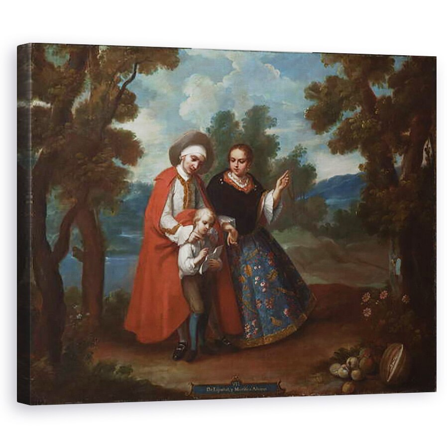 Tablou canvas - Juan Patricio Morlete Ruiz - VII. Din spaniol si Morsica, Albinos VII. De español y morisca, albino, 40 x 50 cm