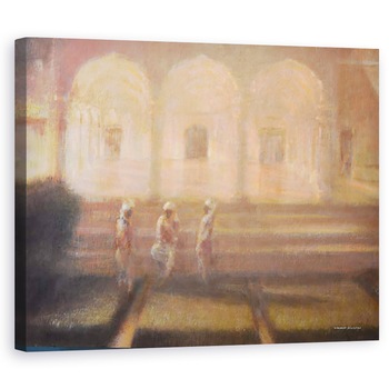 Tablou canvas - Lincoln Seligman - Gradinari la Amber Fort, 40 x 50 cm Tablou canvas - Lincoln Seligman - Gradinari la Amber Fort, 40 x 50 cm